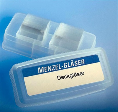 Cover glasses Menzel 20 x 20 mm, 0.13 x 0.16 mm