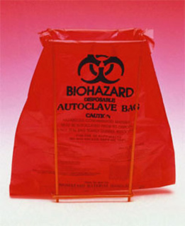 Biohazard Bags PE, 220 x 280 mm