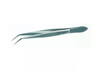 Forcep, curved, sharp, 145mm