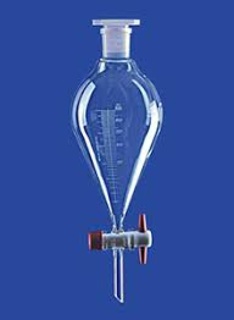 Pearshape separat.funnel 500ml NS29, w/grad. and t