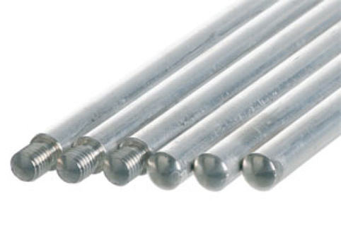 Support rod,steel,galvanized,12 mm o.d. without thread,length 1000 mm