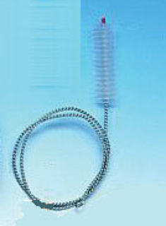 Burette brush with 1 m long wire handle