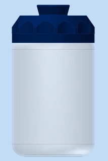 PPCO bottle 1000 ml, Ø 100 mm, with cap
