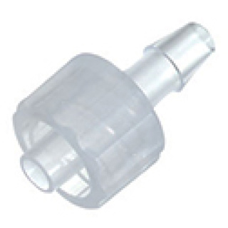 Male luer with lock ring x 1/4" hose barb, PC