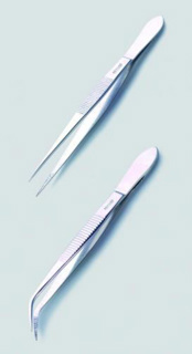 LLG dissecting forceps,curved,stain. steel, 105 mm