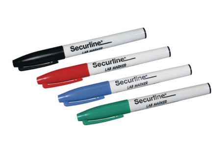 Lab-Marker Securline® black fine tip pack of 10