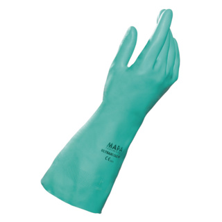 Chemical protection gloves, MAPA Ultranitril 492, size 7, 10 pairs
