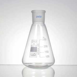 Erlenmeyer flask with NS29, LLG, 250 mL, 2 pcs