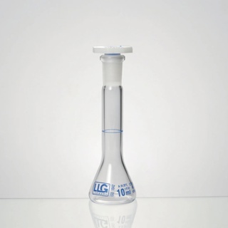 Volumetric flask, trapezoidal, LLG, cl. A, NS7, PE stopper, 2 mL, 2 pcs