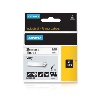 DYMO® Original IND-Tape for Rhino 6000+ 24mm x 5,5m, coloured Vinyl, black on white