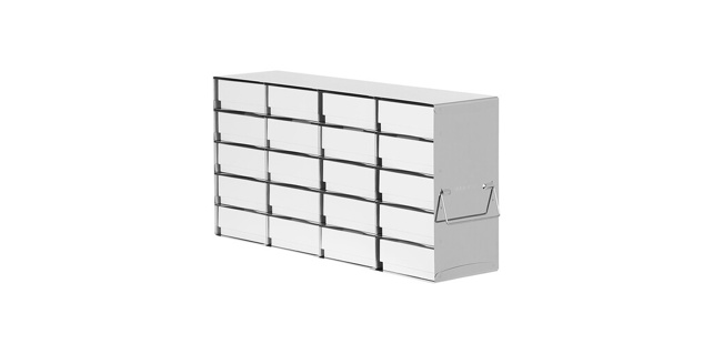 Standard rack upright freezer, TENAK, 50 mm boxes, h:278 x b:139 x d:683 mm, 5 x 5 boxes