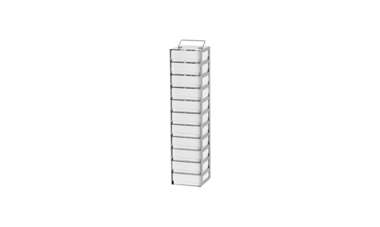 Comfort rack chest freezer, TENAK, 50 mm box, h:334 x w:140 x d:140 mm, 6 boxes