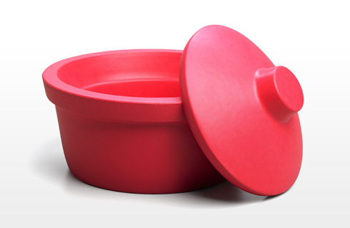 BioCision Ice bucket, round 4 ltr., red