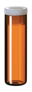 Shell vials w. PE plug, LLG, N 15, amber, 4 mL