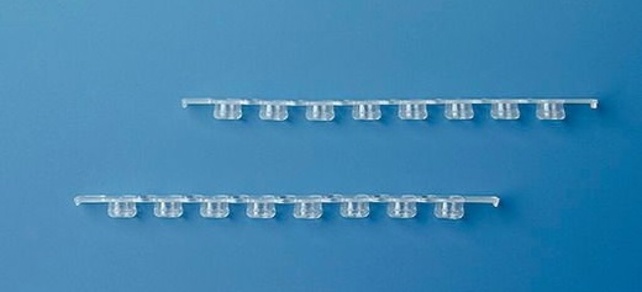 PCR cap, PP 8-strips, flat, fo r PCR tubes, pack o