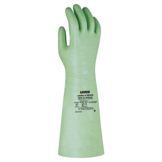 Chemical protection gloves, uvex rubiflex S NB40S, size 8