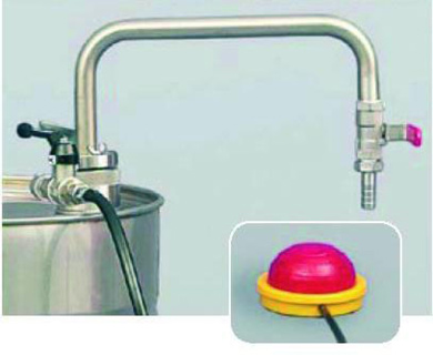 Solvent-pump with foot control
