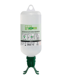 Eye wash-bottle DUO, B-Safety, 0,9% NaCl, 2 x 1000 ml