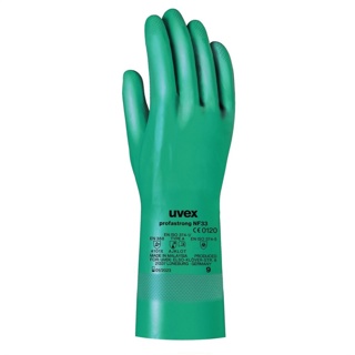 Chemical protection gloves, uvex profastrong NF33, size 8