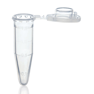 Microcentrifuge tube, BRAND, Safe-lock lid, clear, 1,5 ml, conical