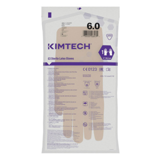 Latex gloves, Kimberly-Clark KIMTECH G3, size 8, sterile, cleanroom