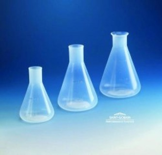 Erlenmeyer flask Chemware®200ml PFA,H 123mm, grad.