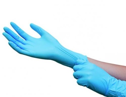 Nitrile gloves, LLG standard long, size XL, blue, 300 mm