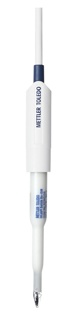 pH electrode w. spear tip, Mettler-Toledo InLab Solids Go-ISM, plastic, gel, NTC, BNC/RCA 1,8 m