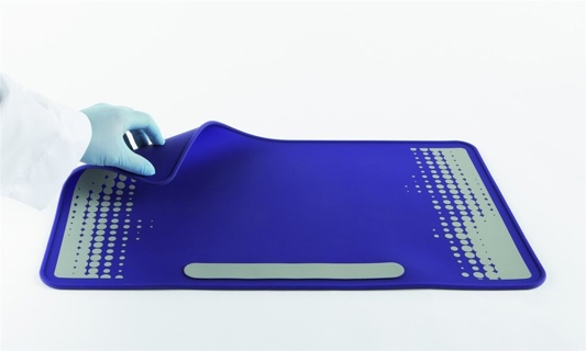 Laboratory mat FDA, 35x60cm, purple, grey / purple