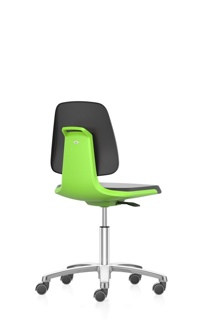 Labsit-chair, PU-skum, castors, green, 450-650 mm