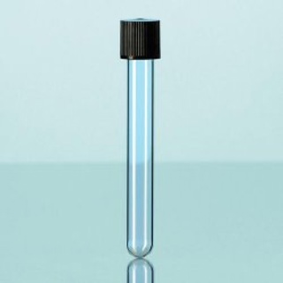 Culture tube, soda-lime glass, w/screw cap, 22 ml