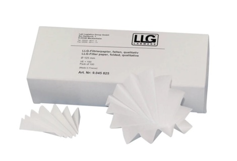 Folded filter, LLG, qualitative, medium, Ø70 mm, 8-12 µm, 100 pcs