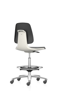 Lab chair Labsit, Foot ring, PU foam, white