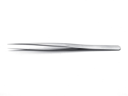 Precision tweezers with extra fine tips, 140 mm