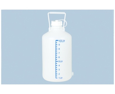 Aspirator bottle, PE, 10 L, w/o stopcock, UV-pro.