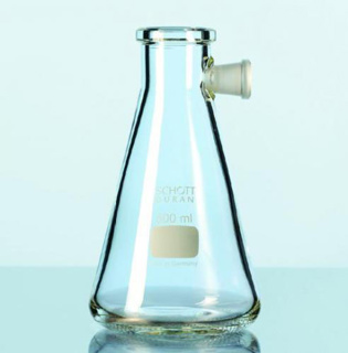 Filter flasks, glass Duran®, e rlenmeyer shape, Ca