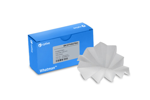 Folded filter, Whatman, qualitative, Grade 604 h ½, Ø150 mm, 25 µm, 100 pcs