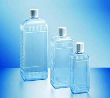 Square bottles, HDPE, natural, with LDPE screw ca
