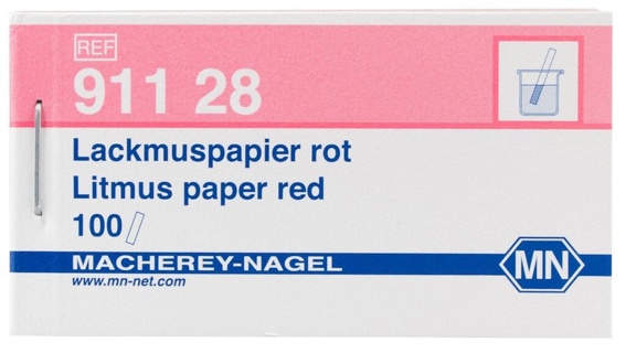 pH indicator paper, litmus, Macherey-Nagel, strips, pH 5 - 8, red-blue, 100 pcs