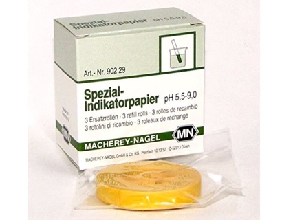 pH indicator paper, Macherey-Nagel Special, refill, pH 5,5 - 9, 3 rolls of 5 m