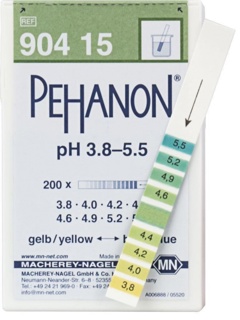 pH indicator paper, Macherey-Nagel PEHANON, strips, pH 3,8 - 5,5, 200 pcs
