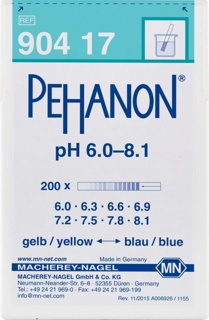 pH indicator paper, Macherey-Nagel PEHANON, strips, pH 6 - 8,1, 200 pcs