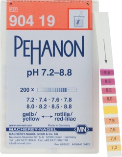 pH indicator paper, Macherey-Nagel PEHANON, strips, pH 7,2 - 8,8, 200 pcs