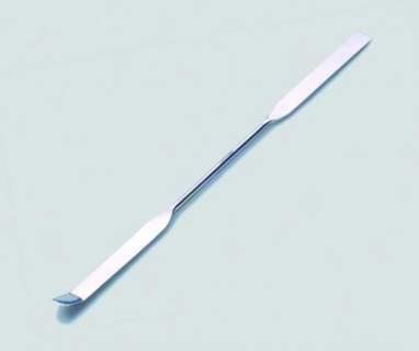 Double spatula 150 mm, straight, 18/10 steel