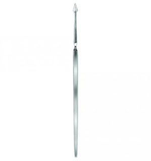 Dissecting needle,metal handle,lancet shape, 140mm