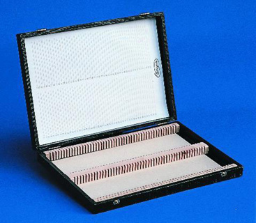 Microscope slide boxes for 76 x 26 mm slides, den