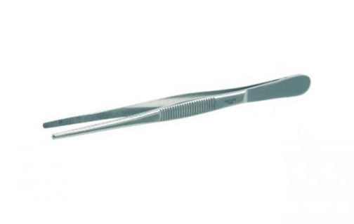 Forceps, stainless steel, with blun