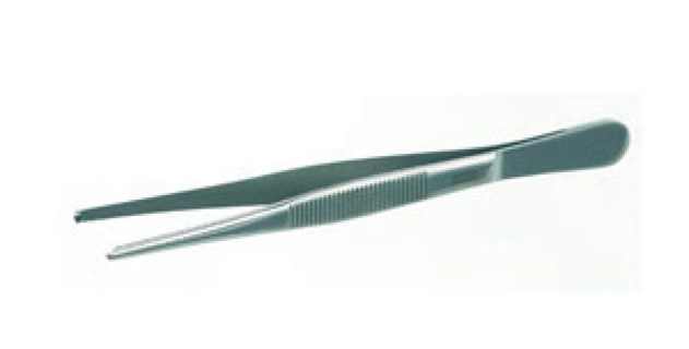 Forceps with tooth grips 1:2, stainless steel, Le