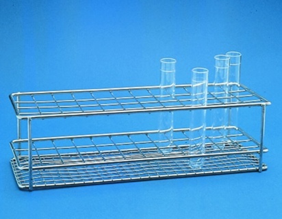 Test tube racks, polished stai nless steel wire, A
