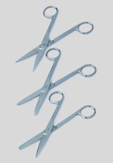 LLG scissors, straight, pointed/blunt, 130 mm